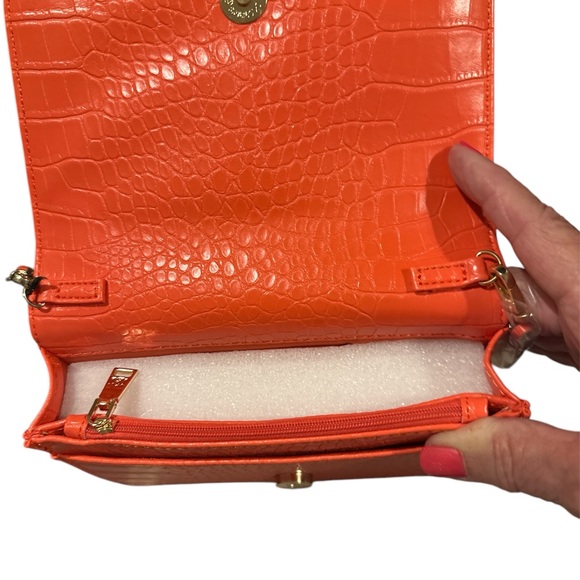 BADGLEY MISCHKA Tangerime  CROCO CROSSBODY NWT - Picture 4 of 4